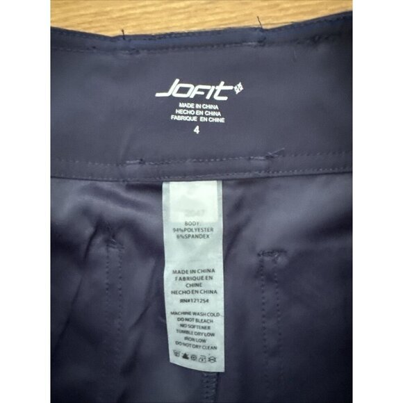 JOFIT Women's Belted Bermuda Golf Shorts UPF 50 + Blue Size 4 - Picture 4 of 6